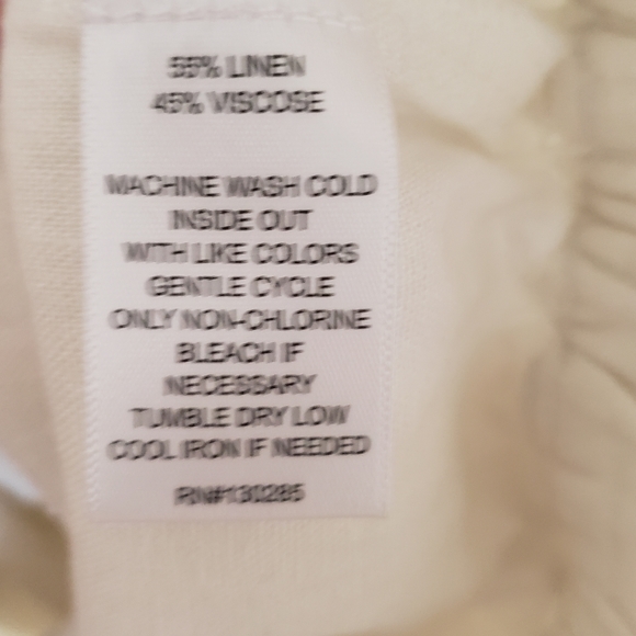 Per se White Lounge Pants Drawstring Elastic Waist Two Deep Pocket Woman Medium - Picture 12 of 12